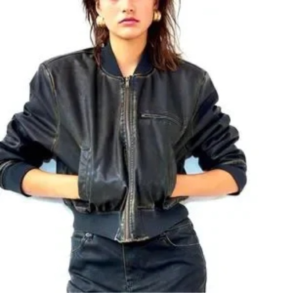 H&M Dark Bomber Jacket for Women